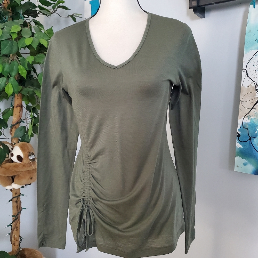 ATHLETA Cinch Merino Wool Ruched Drawstring Athleisure M